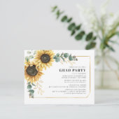 Sunflower 2024卒業パーティーフローラ写真グラード 招待状 (スタンド正面)