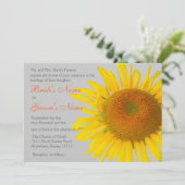  sunflower 2 ウェディング 招待状 (スタンド正面)