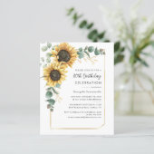 Sunflower 80th Birthday Party Invitation (スタンド正面)