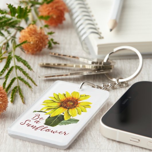 Sunflower Acrylic Keychain キーホルダー (正面右)