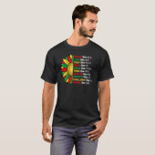 Sunflower African Roots Melanin Black History Blac Tシャツ (正面フル)