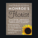 Sunflower and Burlap, Floristry Advertising チラシ<br><div class="desc">Sunflower and Burlap, Floristry Advertising Flyer by The Business Card Store.</div>