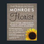 Sunflower and Burlap, Floristry Advertising チラシ<br><div class="desc">Sunflower and Burlap,  Floristry Advertising Flyer by The Business Card Store.</div>