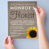 Sunflower and Burlap, Floristry Advertising チラシ (手)