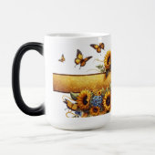 Sunflower and Butterfly Mug Wrap モーフィングマグカップ (左)