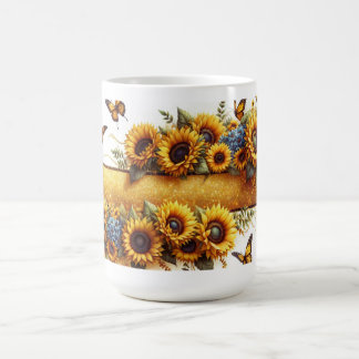 Sunflower and Butterfly Mug Wrap モーフィングマグカップ