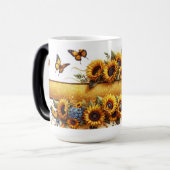 Sunflower and Butterfly Mug Wrap モーフィングマグカップ (正面左)