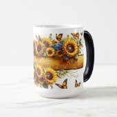 Sunflower and Butterfly Mug Wrap モーフィングマグカップ (正面右)