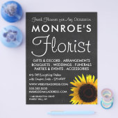 Sunflower and Chalkboard, Floristry Advertising チラシ (シングル)