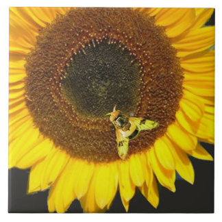 SUNFLOWER AND HONEY BEE ,BEEKEEPING, BEEKEPER タイル
