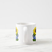 Sunflower and Hydrangea Custom Name Coffee Mug エスプレッソカップ (裏面)