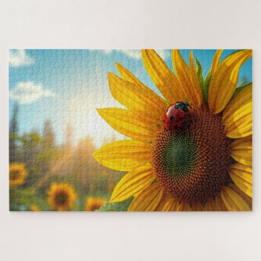 Sunflower and the ladybug ジグソーパズル (横)