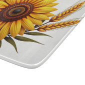 Sunflower and Wheat Glass Cutting Board カッティングボード (角)