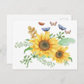 sunflower Announcement Postcard 案内ポストカード (正面/裏面)