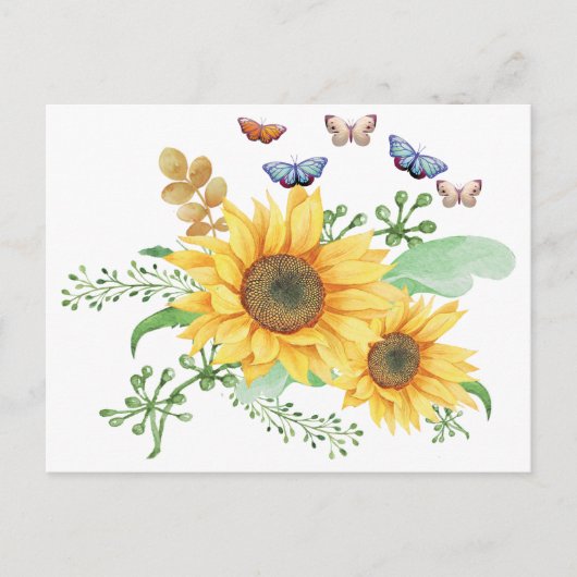 sunflower Announcement Postcard 案内ポストカード (正面)