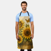Sunflower Apron エプロン (着用した状態)