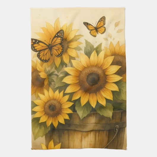 Sunflower Apron キッチンタオル (縦)