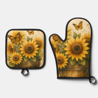 Sunflower Apron 鍋つかみ&鍋敷きセット