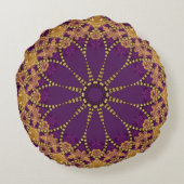 Sunflower Astro Sagittarius Zodiac Affirmations ラウンドクッション (裏面)