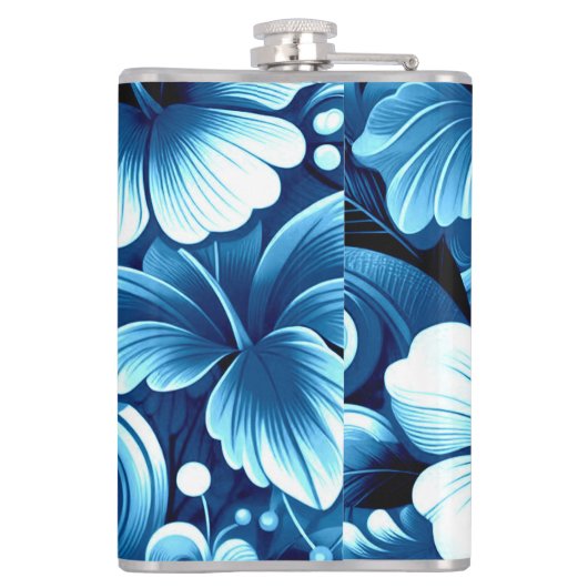 Sunflower at Night Flower Floral Personalized フラスク (裏面)