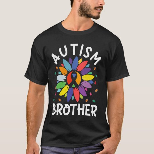 Sunflower Autism Awareness Day Matching Autism Bro Tシャツ (正面)