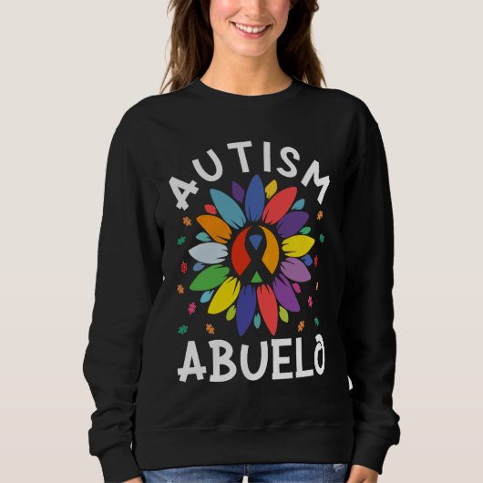 Sunflower Autism Awareness Day Matching Family Aut スウェットシャツ (正面)