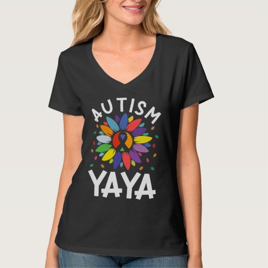 Sunflower Autism Awareness Day Matching Family Aut Tシャツ (正面)