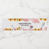 Sunflower Baby Q Baby Shower ペットボトルラベル (シングルラベル)