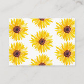 Sunflower Baby Shower Advice Card | Floral Advice アドバイスカード (裏面)