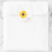Sunflower Baby Shower Favor Stickers スクエアシール (バッグ)