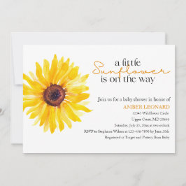 Sunflower Baby Shower Invitation | Editable Floral 招待状