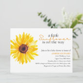 Sunflower Baby Shower Invitation | Editable Floral 招待状 (スタンド正面)