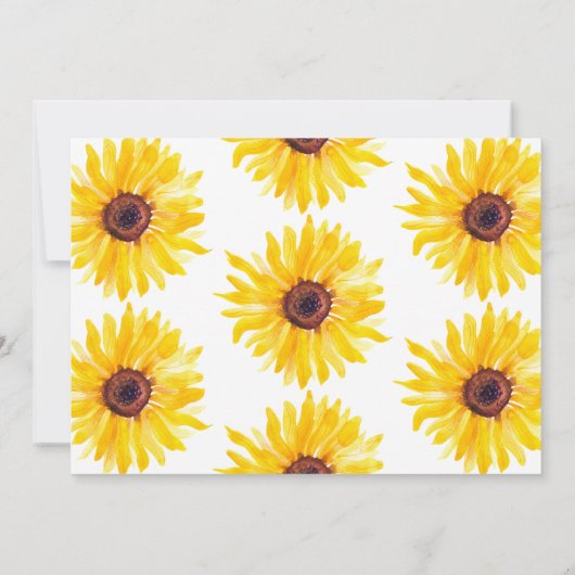 Sunflower Baby Shower Invitation | Editable Floral 招待状 (裏面)