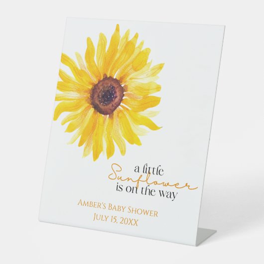 Sunflower Baby Shower Pedestal Sign 台座サイン (正面)
