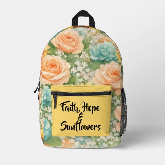 Sunflower Backpack プリントバックパック (正面)