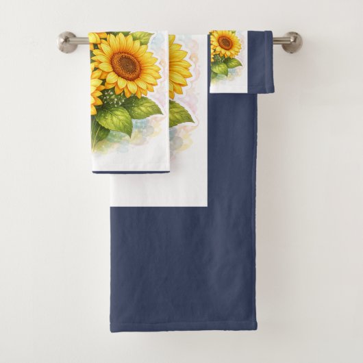 Sunflower Bath Towel Set Watercolor バスタオルセット (インサイチュ)
