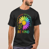 Sunflower Be Kind Puzzle Support Autism Awareness  Tシャツ (正面)