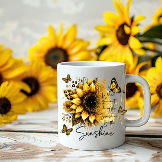 Sunflower Be the Sunshine Quote | コーヒーマグカップ