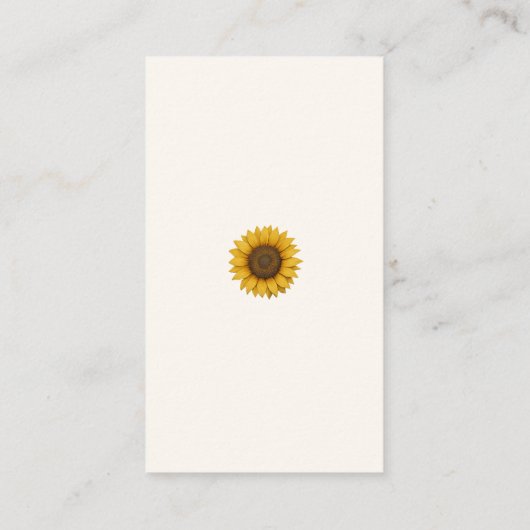 Sunflower Bee Baby Shower Book Request Card 名刺 (裏面)