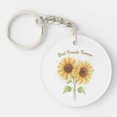 Sunflower Best Friends Photo – Keepsake Gift キーホルダー (正面)