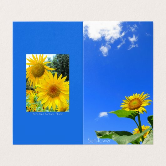 Sunflower：Bi-fold card (外部フラット)