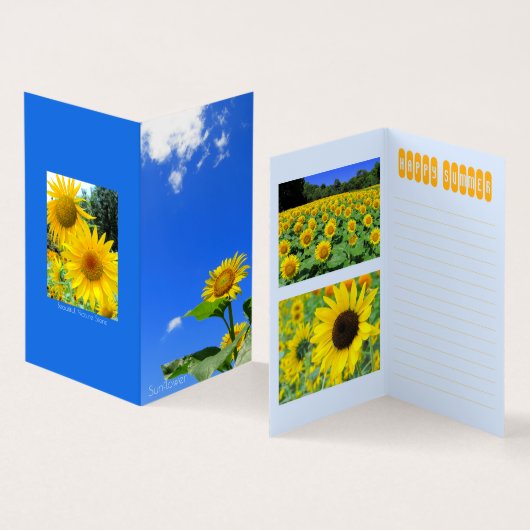 Sunflower：Bi-fold card (内部&外部)