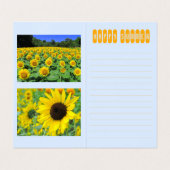 Sunflower:Bi-fold card (内部フラット)