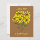 Sunflower Birthday Invitation 招待状 (裏面)