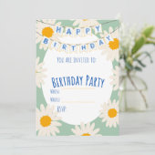 Sunflower Birthday Party Invitation 招待状 (スタンド正面)