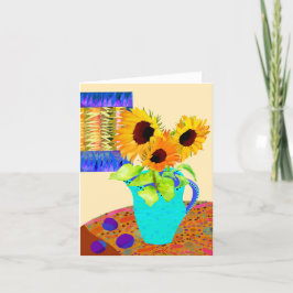 Sunflower BLANK Greeting Card サンキューカード