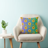 Sunflower Bliss – Vibrant Floral Pattern Pillow Co クッション (椅子)