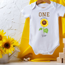 Sunflower Bodysuit Kids 1st Birthday Party
