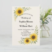 Sunflower Border Wedding Invitation 招待状 (スタンド正面)
