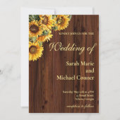 Sunflower Botancial Wedding Invitation 招待状 (正面)